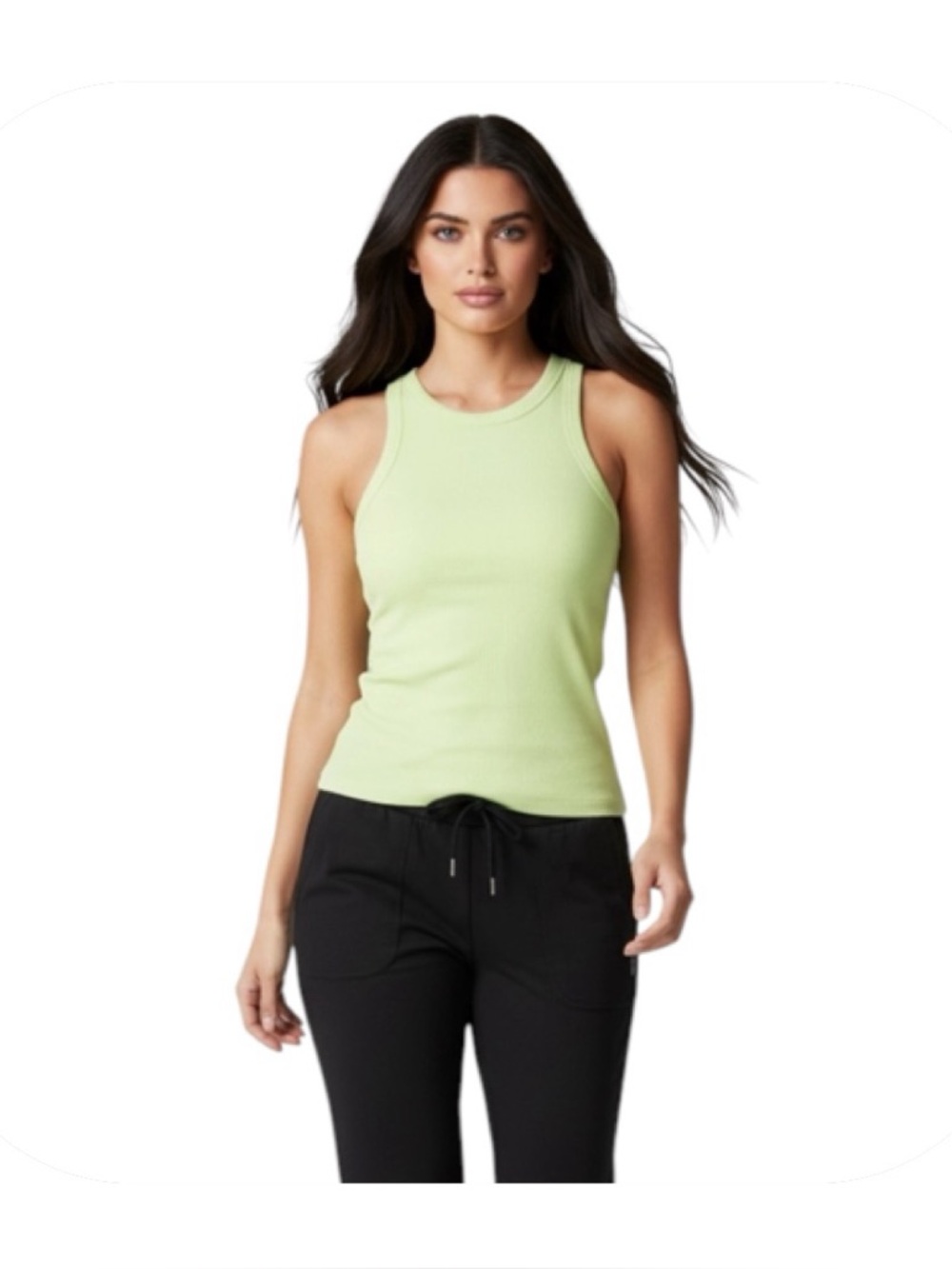 Banana Republic petite S lime ribbed tank